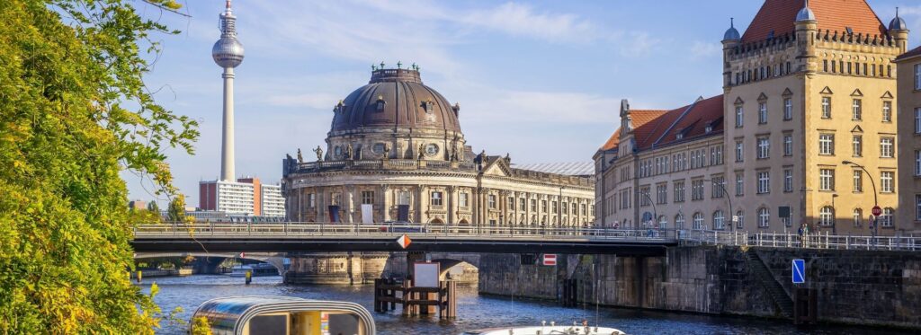 Berlin tv tower from the water