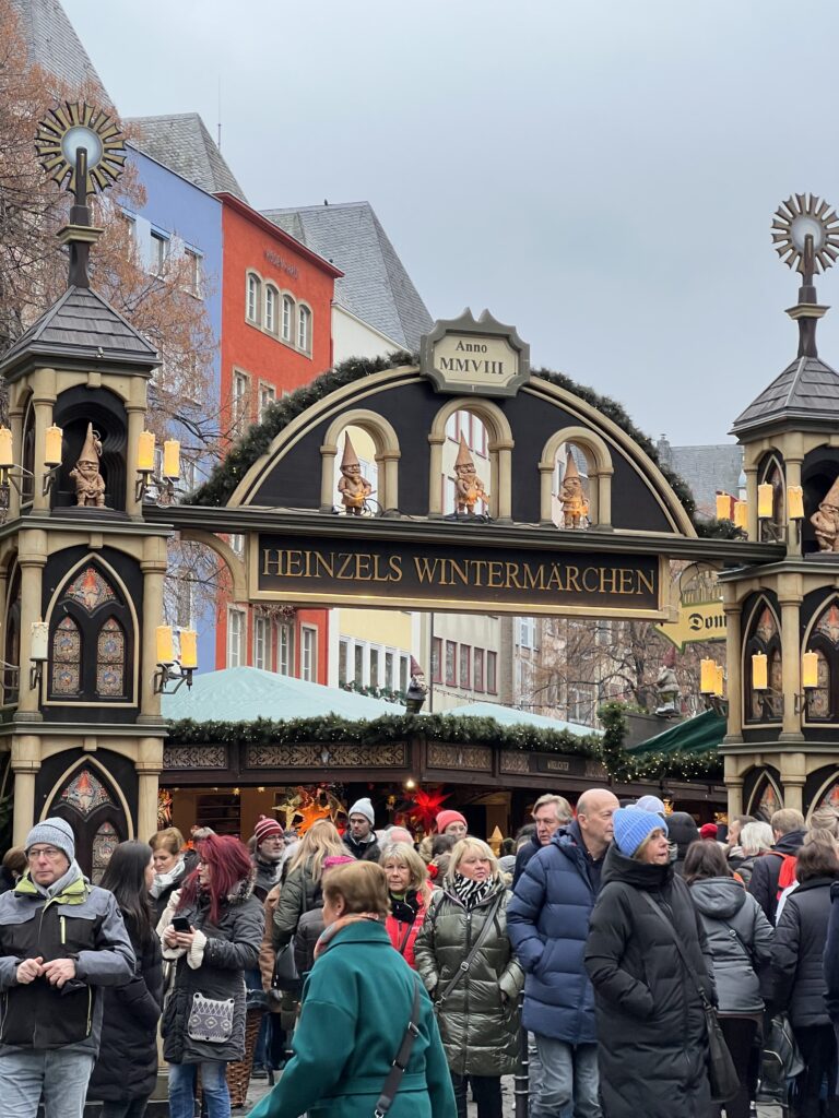 Entrance to Heinzel’s Wintermärchen Christmas Market in Cologne Old Town