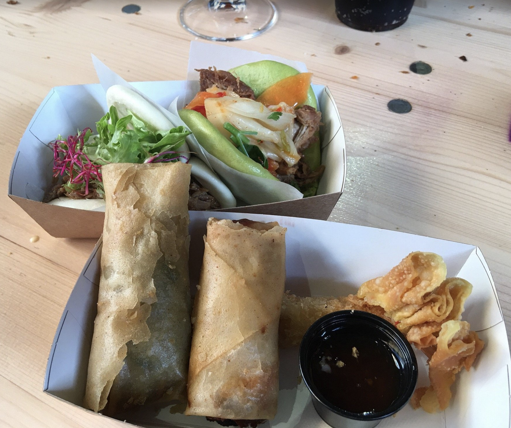 Duck bao and pork bao at Aarhus Street Food in Aarhus, Denmark