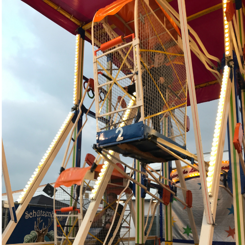 Classic carnival ride at Oide Wiesn Oktoberfest section in Munich