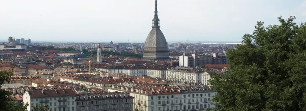 where to stay in Turin city skyline with Mole Antonelliana