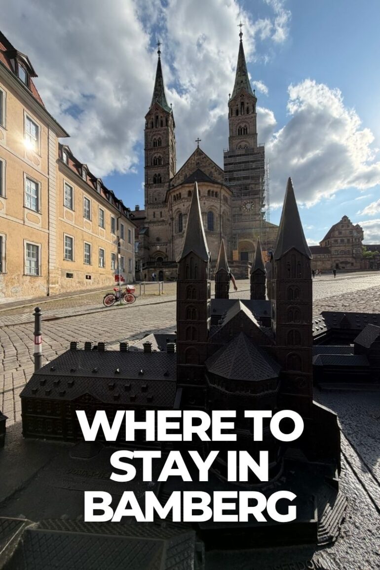 Historic buildings and church towers in Bamberg, Germany