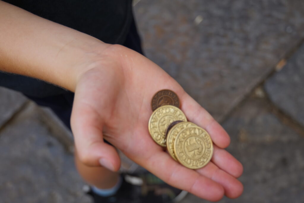 Medieval Grosso coins used during the AD 1398 festival in Volterra