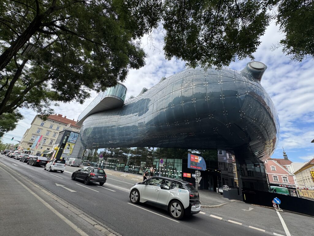 Kunsthaus Graz, also known as the Friendly Alien, in Graz, Austria