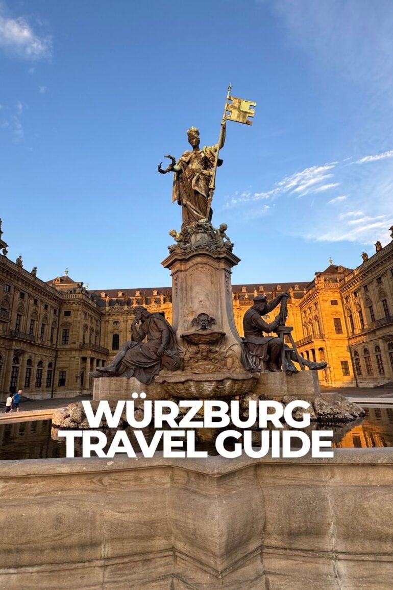 Franconia Fountain in front of the Würzburg Residence in Würzburg, Germany