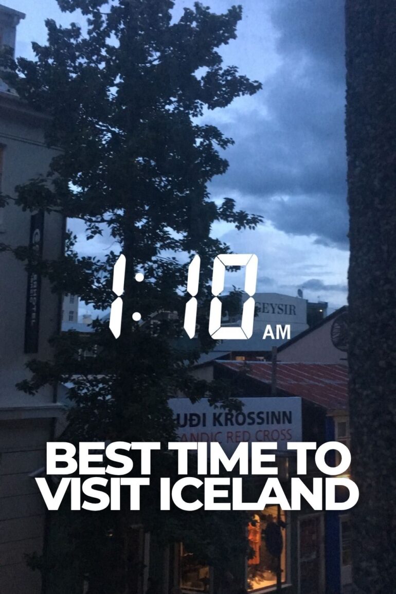 Reykjavik at 1:10 AM in July during Iceland’s midnight sun