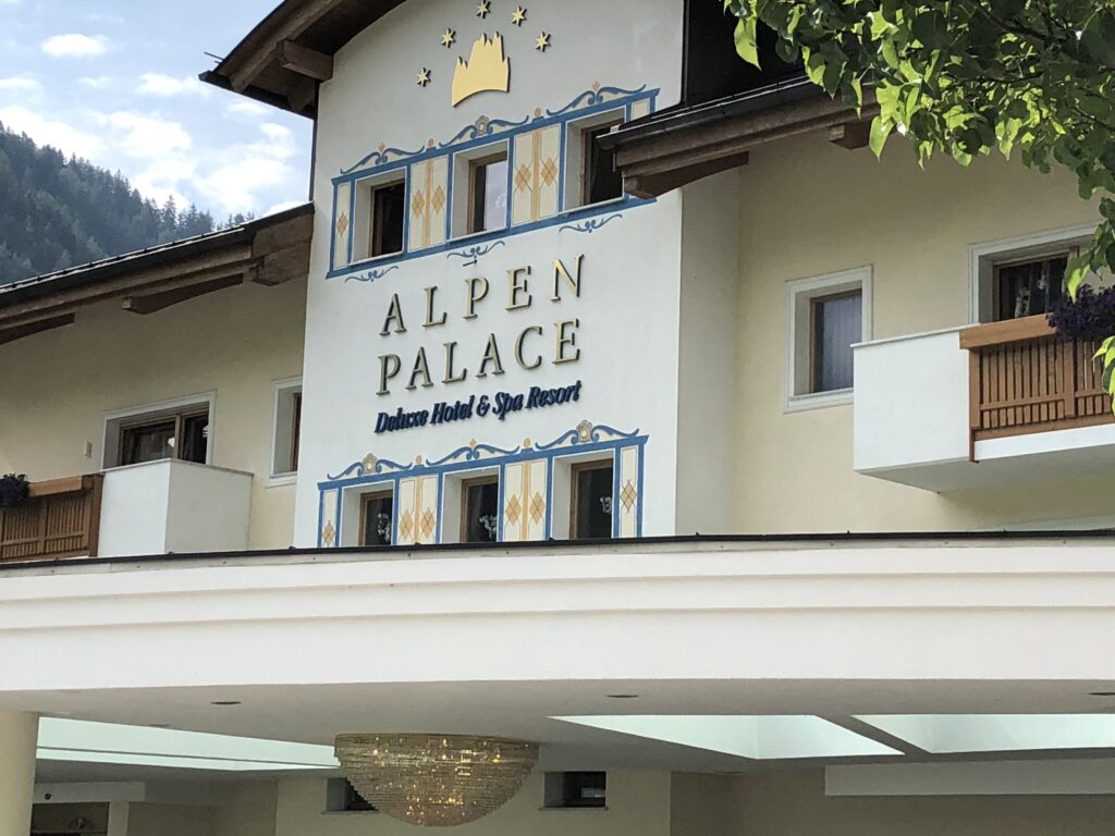 Exterior of Alpenpalace hotel in the Ahrntal Valley in South Tyrol