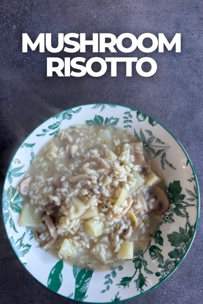 Homemade mushroom risotto