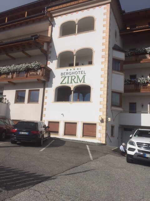 Exterior of Berghotel Zirm in Olang, South Tyrol, Italy